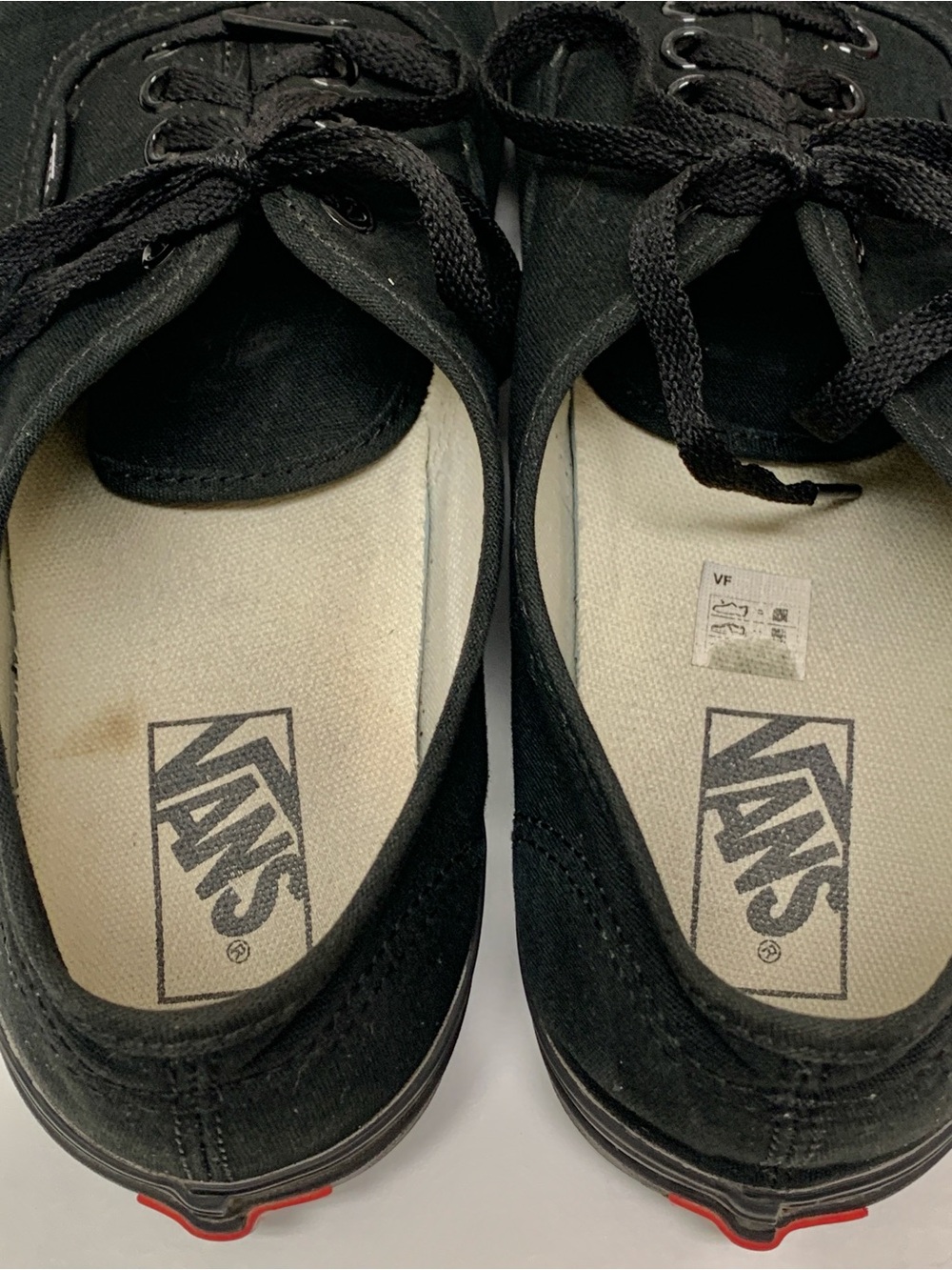 VANS Black Canvas Low-top Lace Up Sneakers Skate Shoes Size 10.5 - Picture 5 of 14
